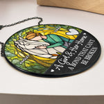 Girl & Horse A Bond Can't Be Broken - Personalized Stained Glass Window Hanging Suncatcher
