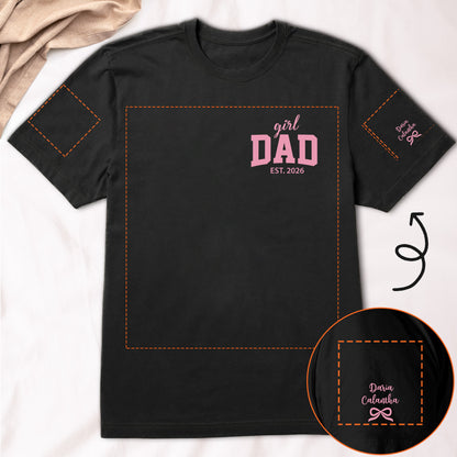 Girl-Dad-With-Kids'-Names-On-Sleeves-Pink-Dad-Personalized-Shirt-6