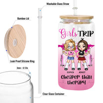 Girl's Trip - Personalized Clear Glass Cup