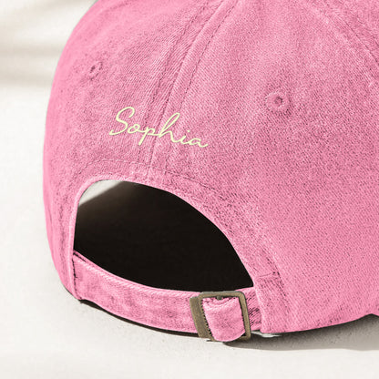 Girls Just Wanna Have Sun - Personalized Distressed Denim Cap