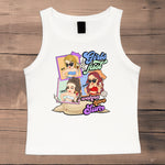 Girls Just Wanna Have Sun Summer Vibes Beach - Custom Crop Tank Top