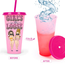 Girl's On The Loose - Personalized Color Changing Cup