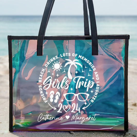 Girl's Trip 2024 - Personalized Holographic Tote