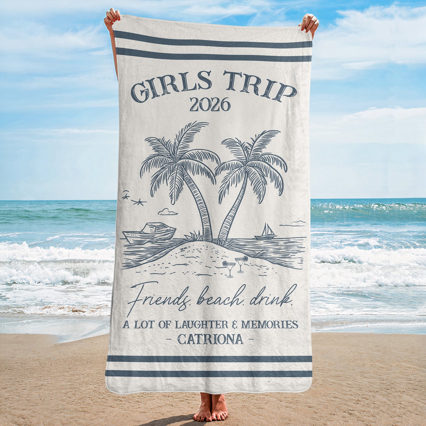 Girls Trip 2025 - Personalized Quick-Dry Beach Towel
