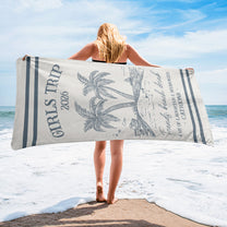 Girls Trip 2025 - Personalized Quick-Dry Beach Towel