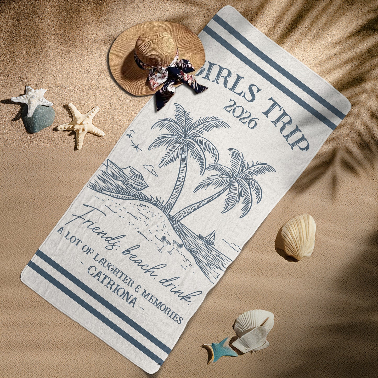 Girls Trip 2025 - Personalized Quick-Dry Beach Towel