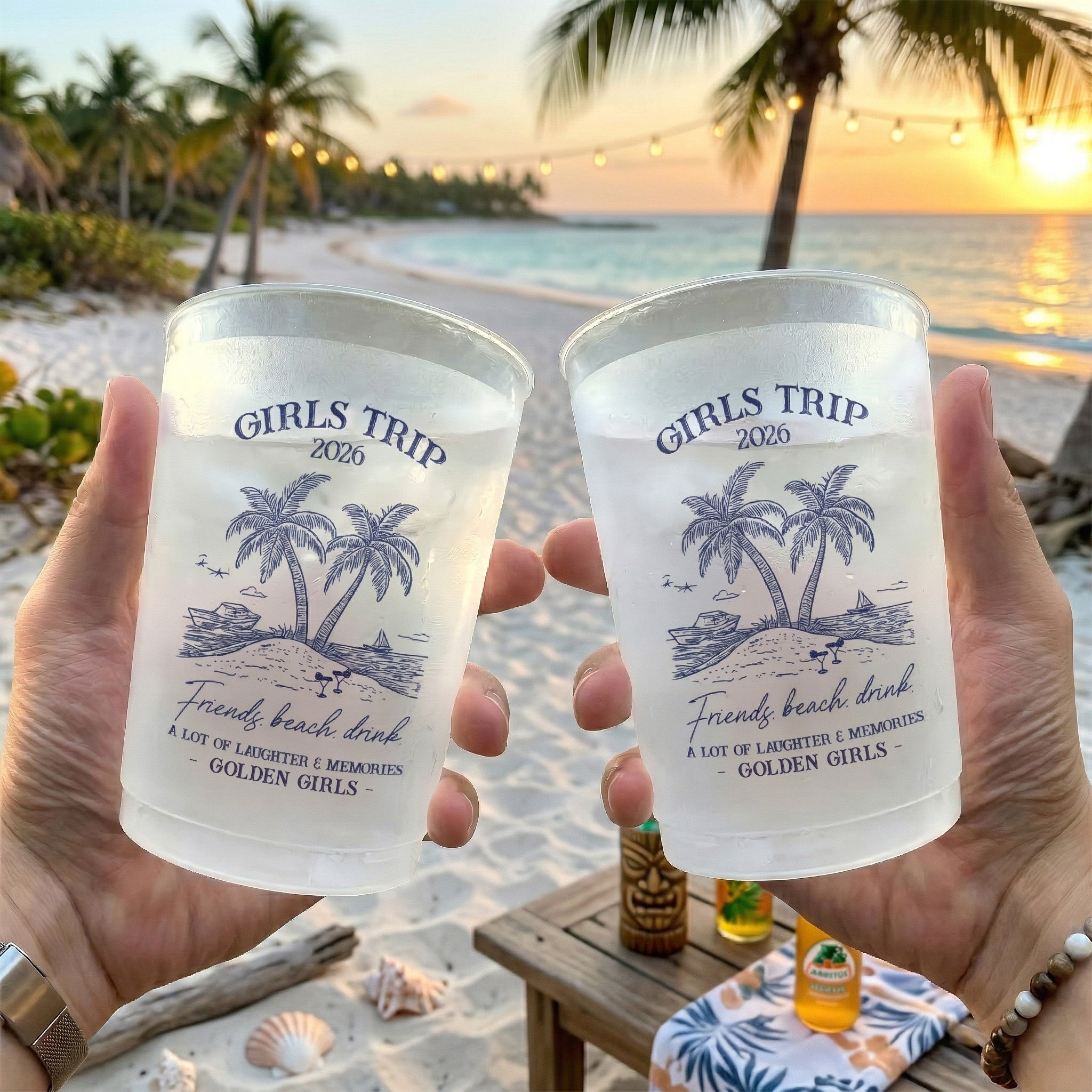 Girls Trip Summer Time - Personalized Cups