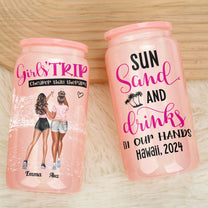 Girls' Trip Cheaper Than Therapy - Personalized Shimmer Glass Can