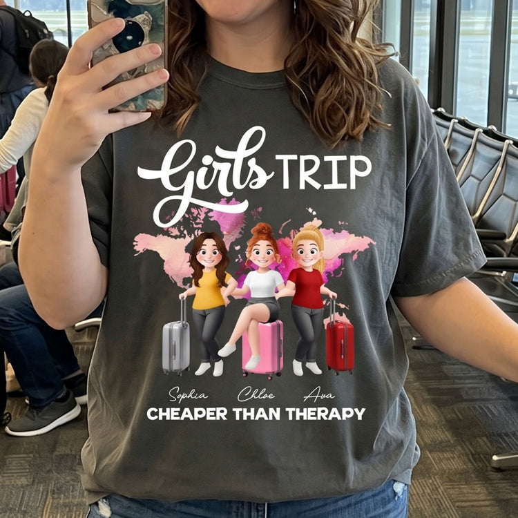 Girls-Trip-Cheaper-Than-Therapy-Personalized-Shirt-1