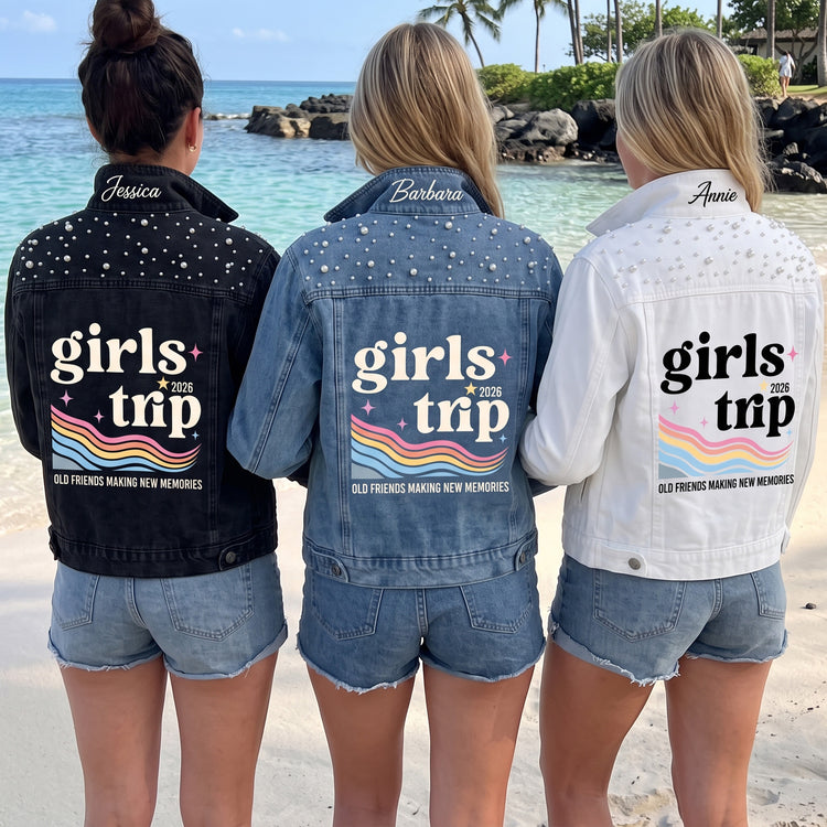 Girls-Trip-Group-Matching-Friends-Vacation-Custom-Location-Pearl-Personalized-Denim-Jacket-(1.1)