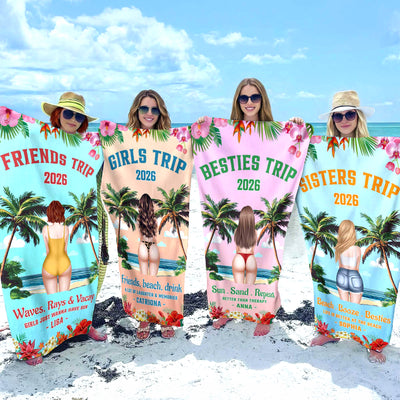Girls Trip Hot Summer - Personalized Beach Towel