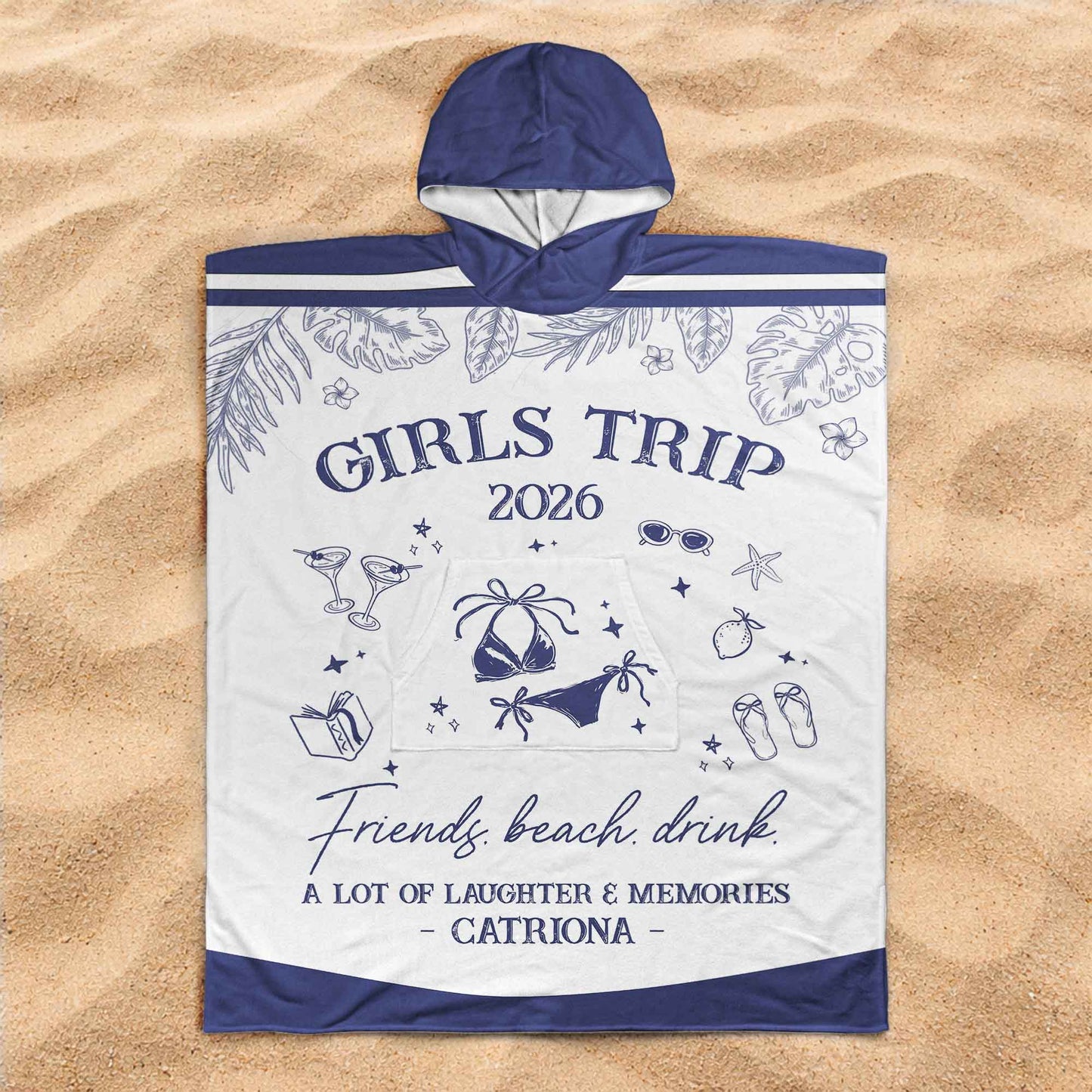 Girls-Trip-Summer-Time-Hooded-Personalized-Beach-Towel-4