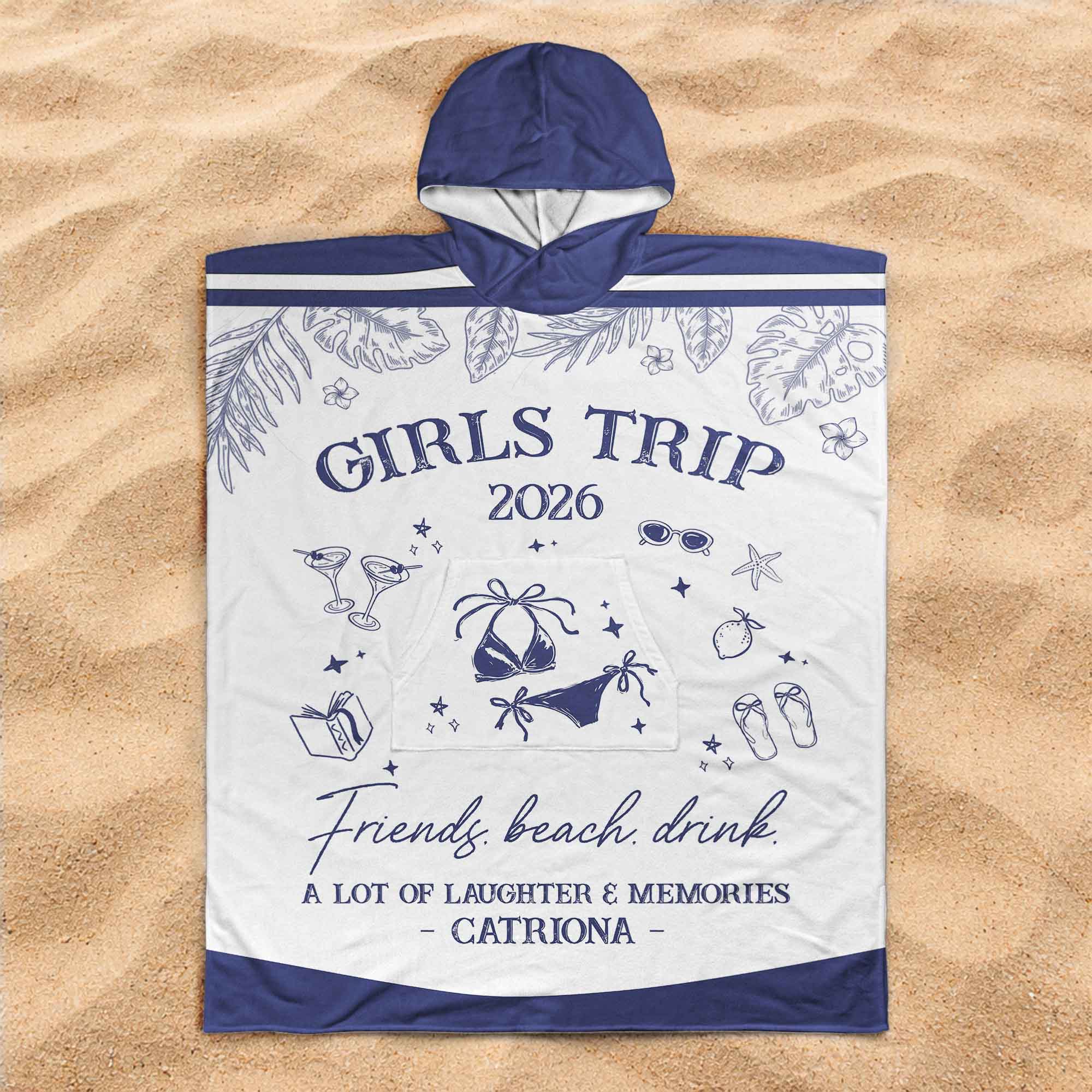 Girls-Trip-Summer-Time-Hooded-Personalized-Beach-Towel-4