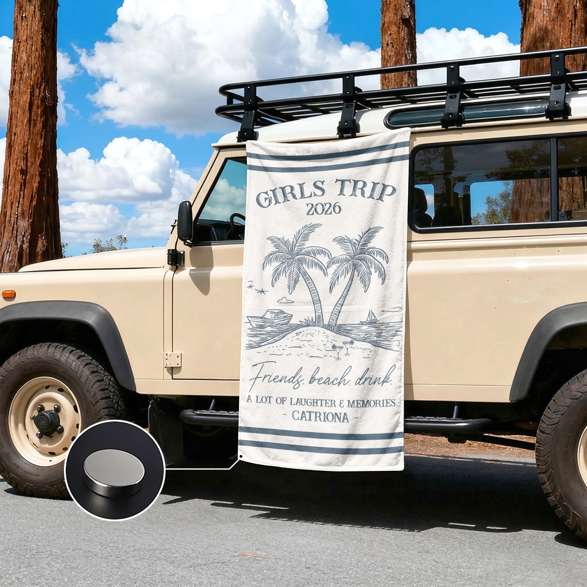 Girls-Trip-Summer-Time-In-Style-Personalized-Beach-Towel-3