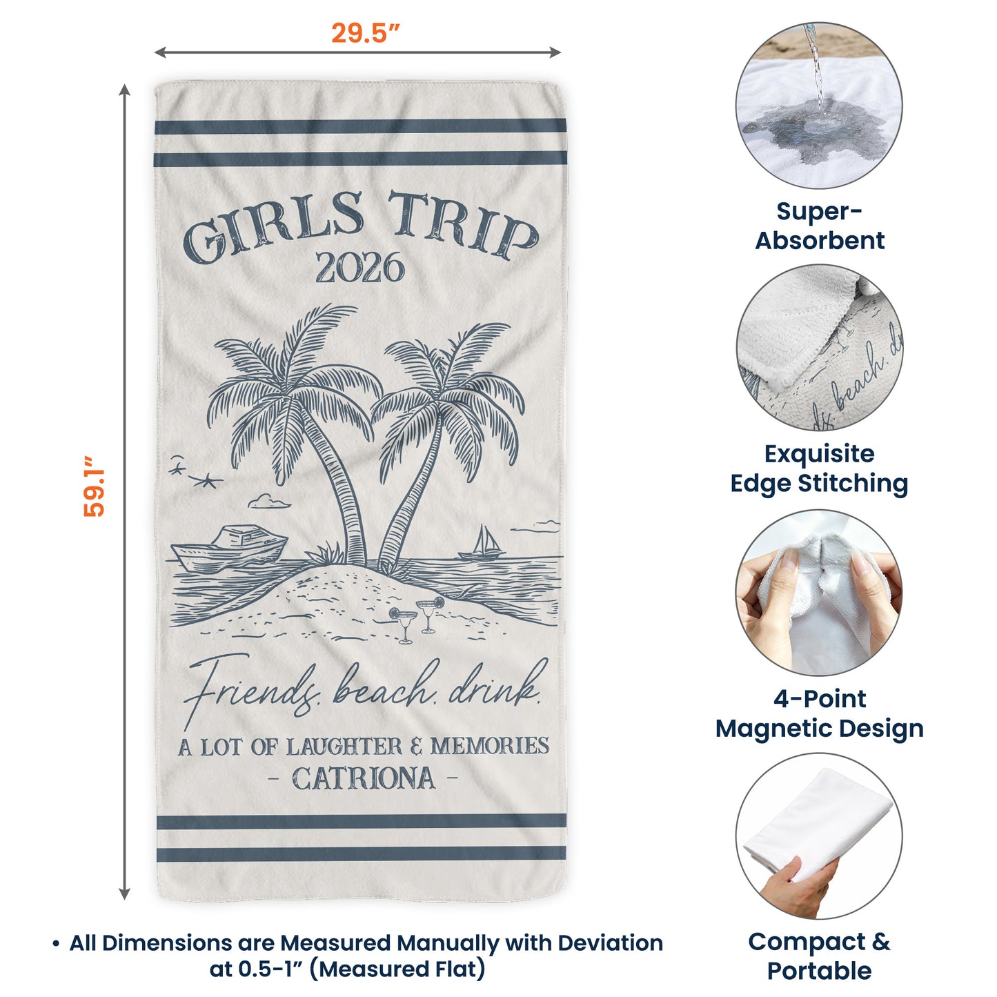 Girls-Trip-Summer-Time-In-Style-Personalized-Beach-Towel-6