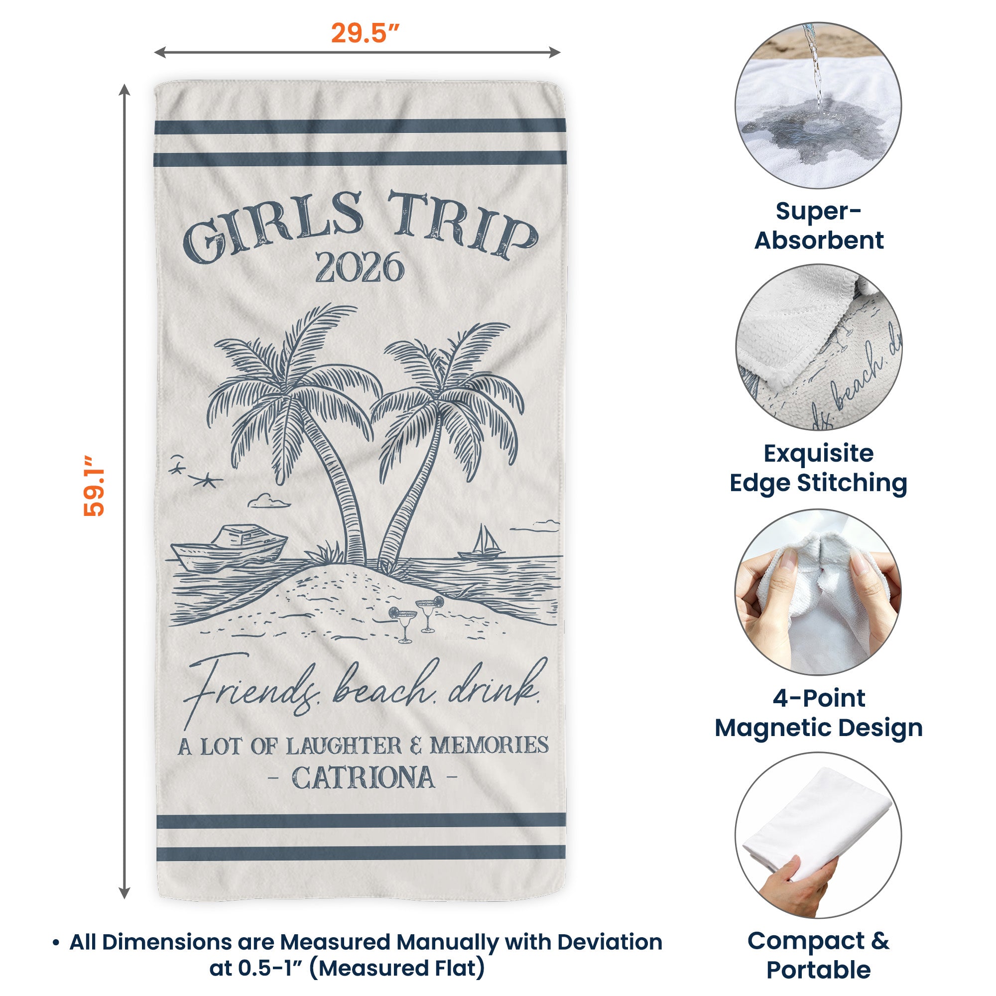 Girls-Trip-Summer-Time-In-Style-Personalized-Beach-Towel-6