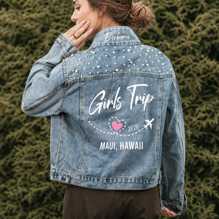 Girls-Trip-Vacation-Custom-Location,-Group-Matching-Friends-With-Pearl-Personalized-Denim-Jacket-(1.2)