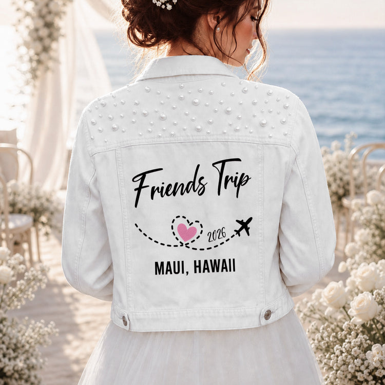 Girls-Trip-Vacation-Custom-Location,-Group-Matching-Friends-With-Pearl-Personalized-Denim-Jacket-3
