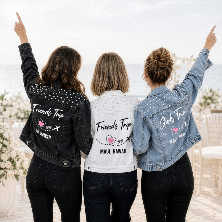 Girls-Trip-Vacation-Custom-Location,-Group-Matching-Friends-With-Pearl-Personalized-Denim-Jacket-4