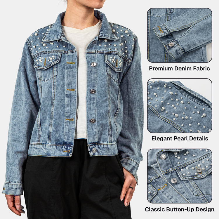 Girls-Trip-Vacation-Custom-Location,-Group-Matching-Friends-With-Pearl-Personalized-Denim-Jacket-5
