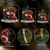 Gnome Couple Growing Old Together Since - Personalized Acrylic Ornament