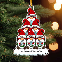 Gnome Family - Personalized Acrylic Ornament