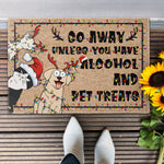 Go Away Unless You Have Alcohol & Pet Treats Christmas Version - Personalized Doormat