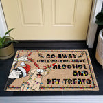 Go Away Unless You Have Alcohol & Pet Treats Christmas Version - Personalized Doormat