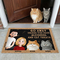 Go Away Unless You Have Dog Treats - Personalized Doormat