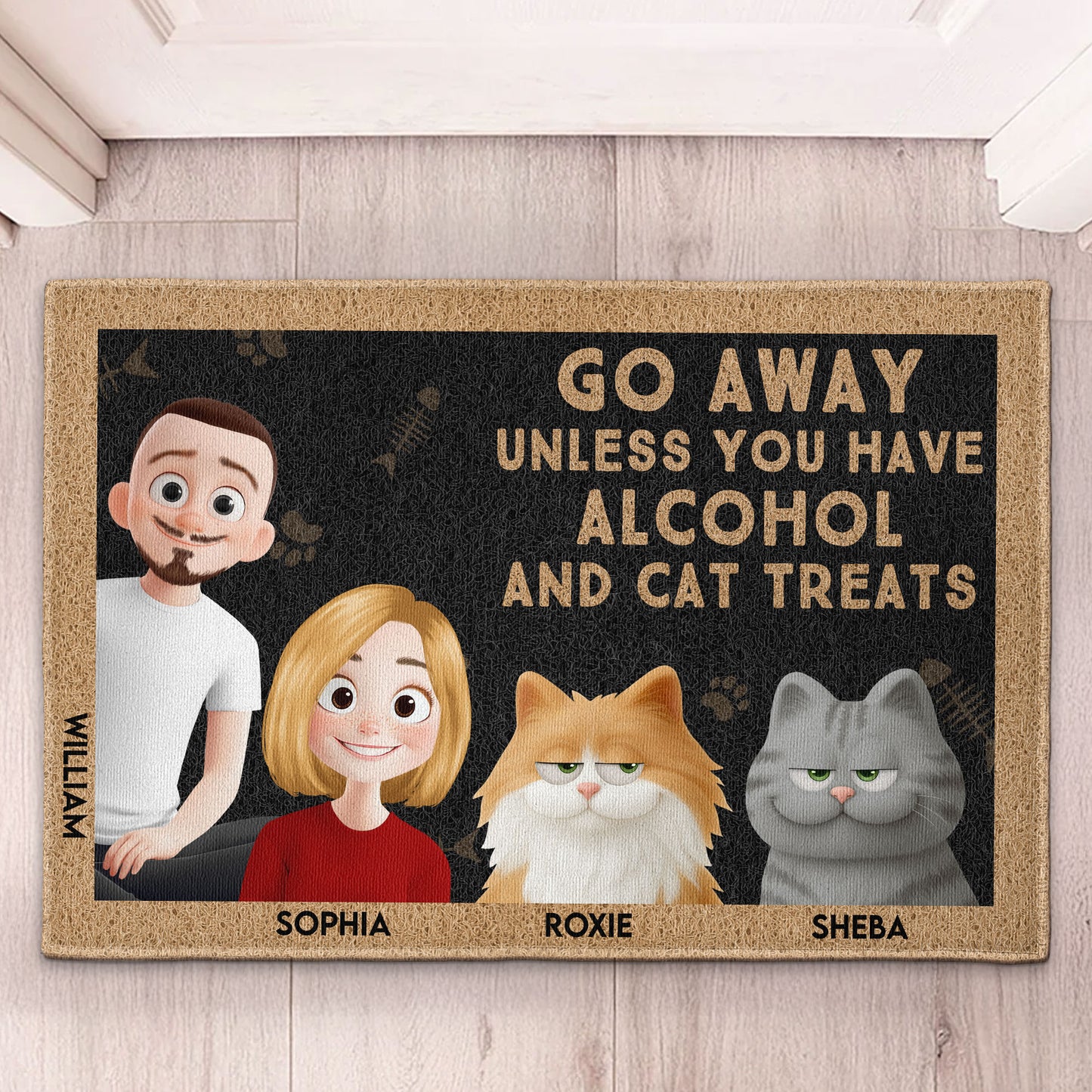 Go Away Unless You Have Dog Treats - Personalized Doormat
