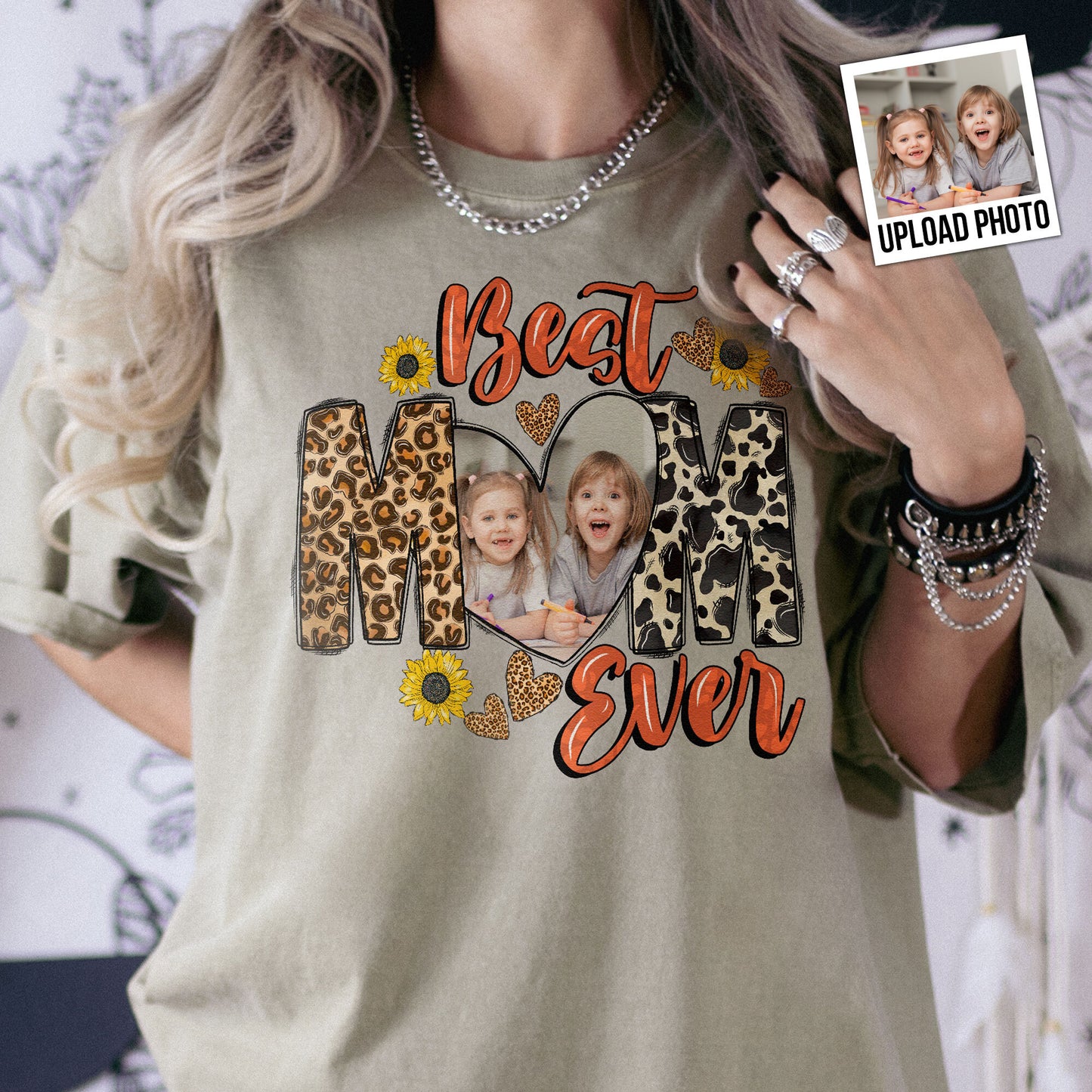 The Best Mom - Personalized Photo Comfort Tee