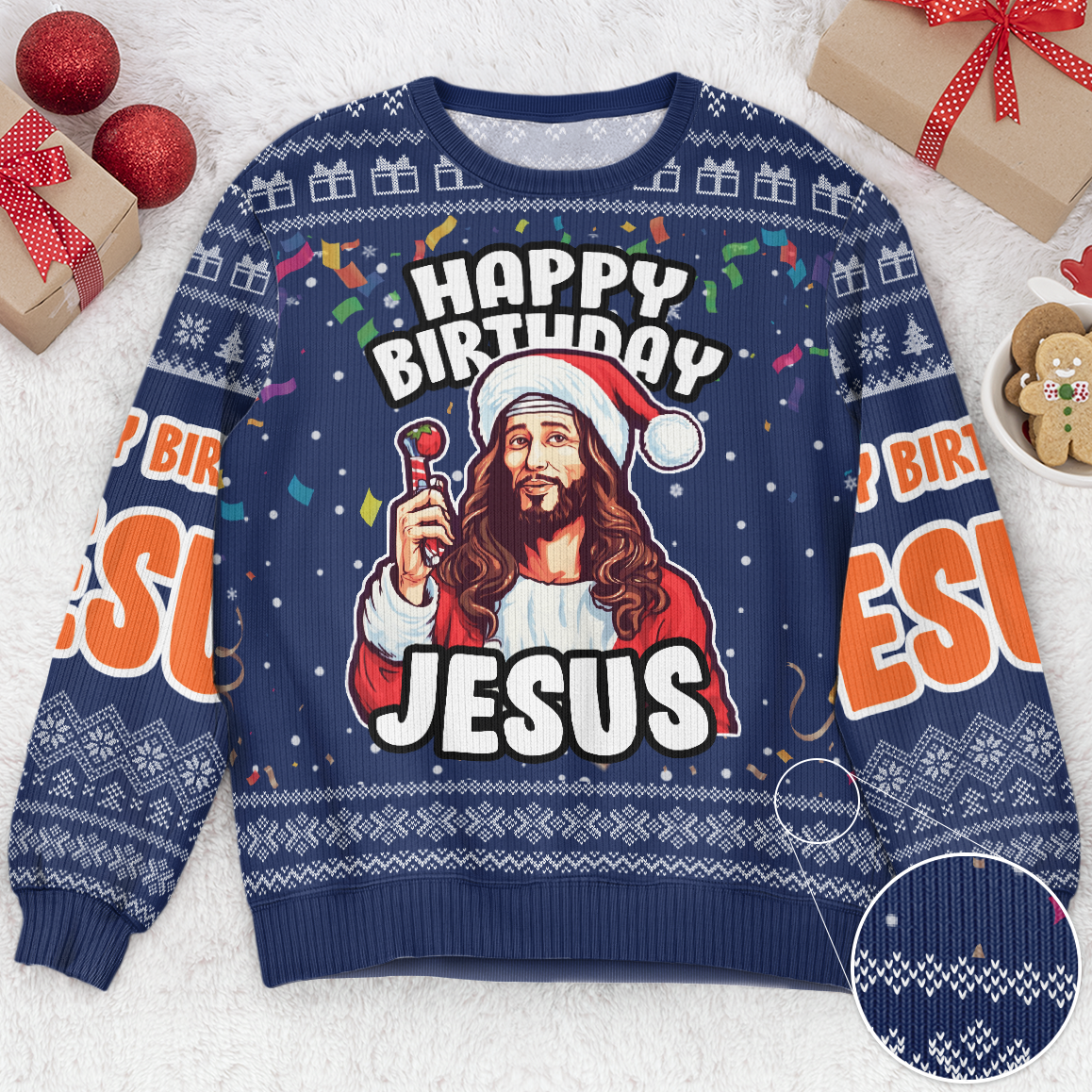 Go Jesus It's Your Birthday - Personalized Ugly Sweater