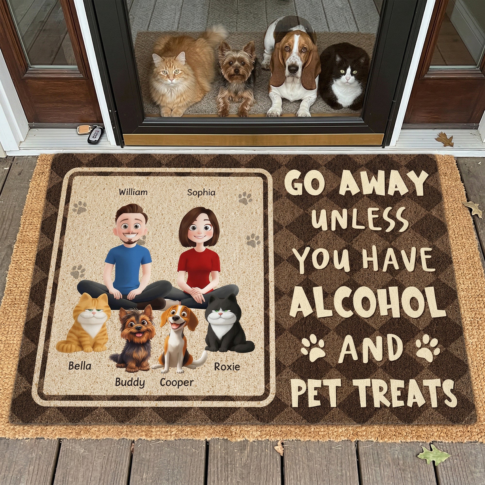 Go-Away-Unless-You-Have-Alcohol-And-Cat-Treats-Personalized-Doormat-3
