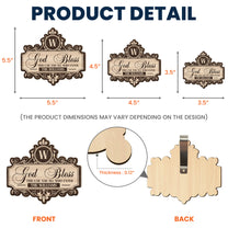 God Bless This Car And All Who Enter - Personalized Wooden Car Visor Clip