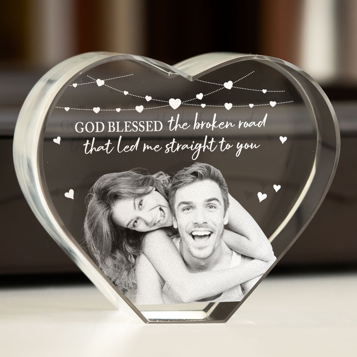 God Blessed The Broken Road - Custom 3D Crystal Photo