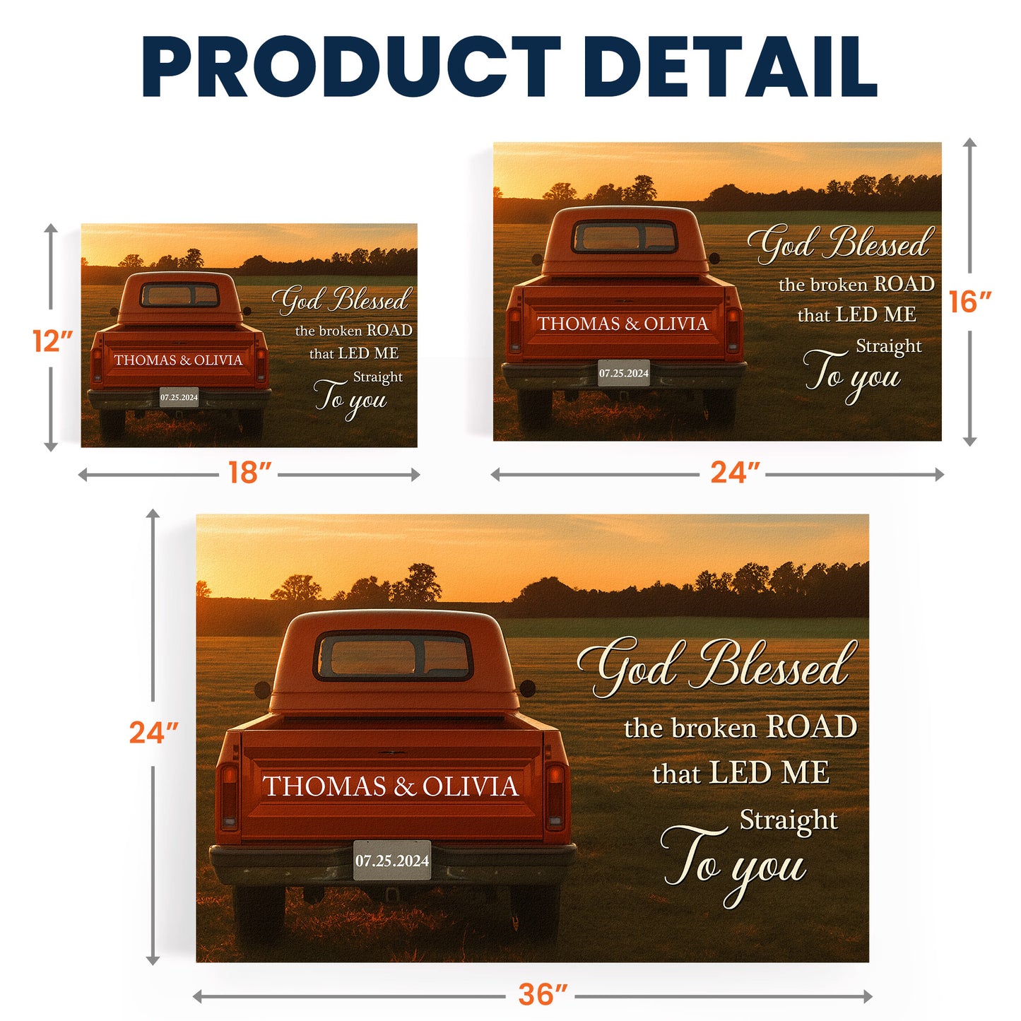 God Blessed The Broken Road That Led Me Straight To You - Personalized Poster