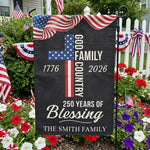 God Family God Country - Personalized Flag