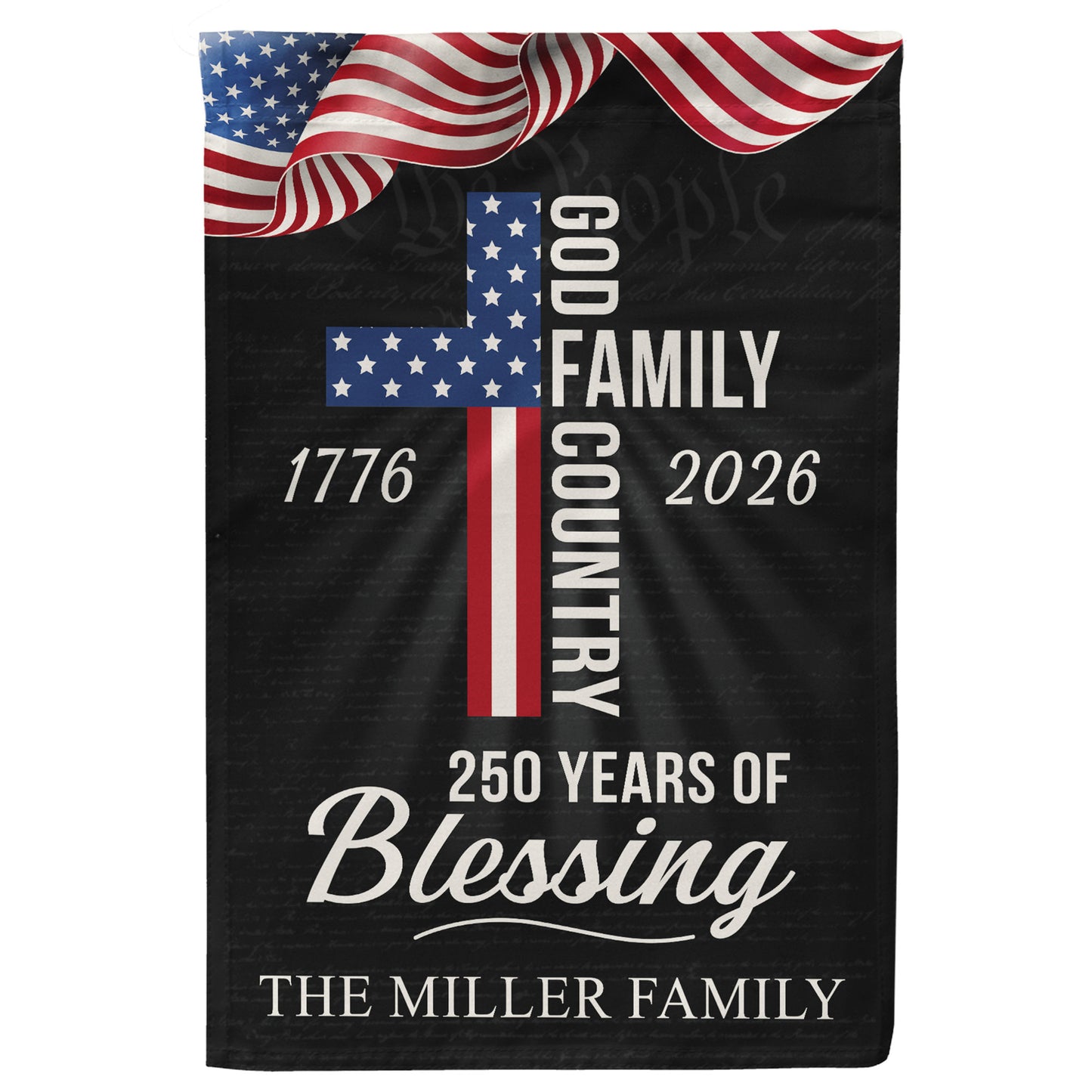 God Family God Country - Personalized Flag