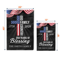 God Family God Country - Personalized Flag