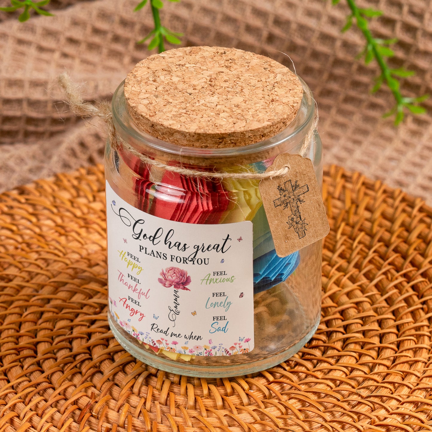 God Has Great Plans For You - Personalized Bible Verse Jar