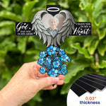 God Has You In His Arms I Have You In My Heart - Personalized Photo Metal Garden Stake