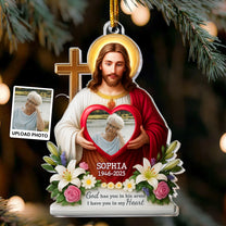God Has You In His Arms - Personalized Acrylic Photo Ornament
