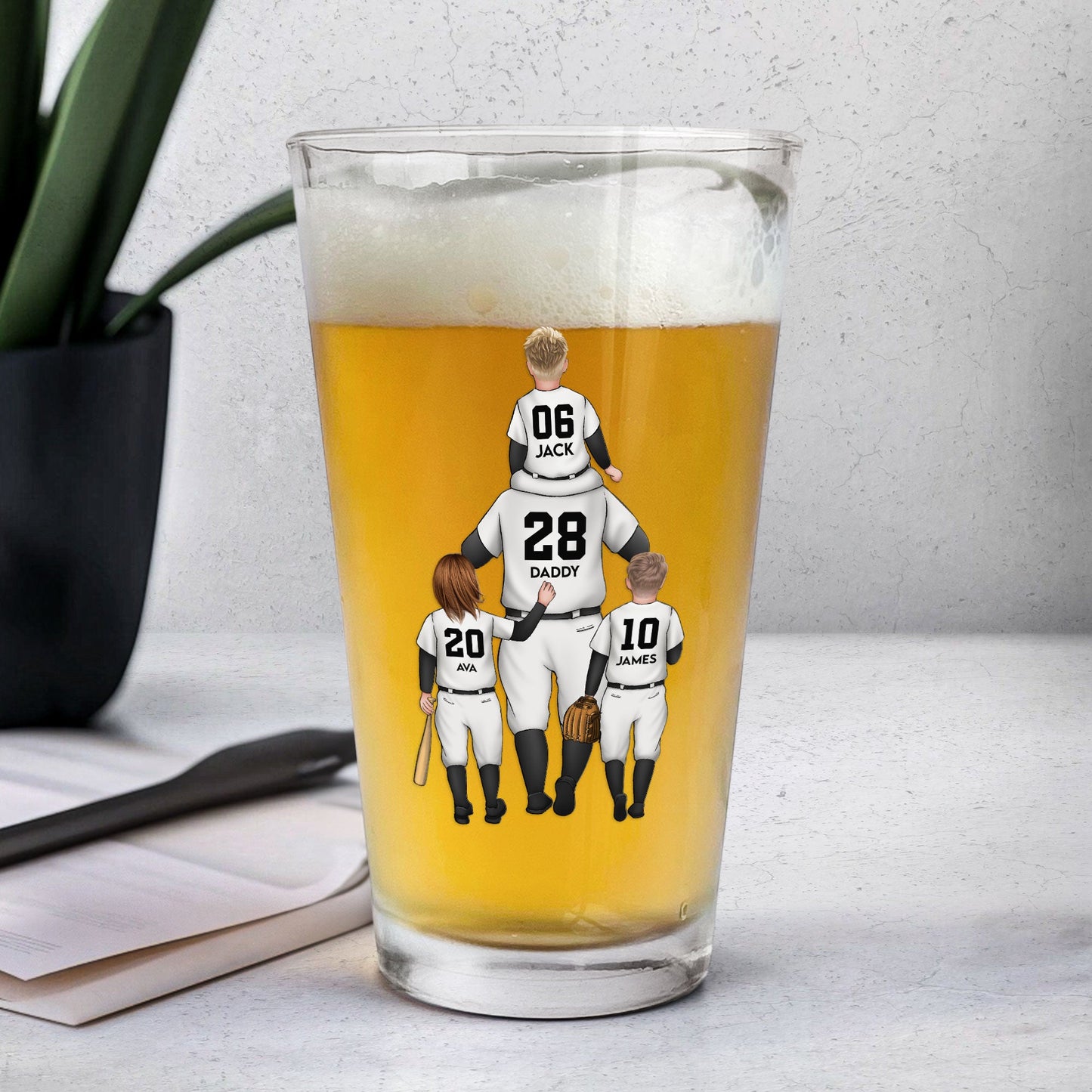 God Hit A Home Run - Personalized Beer Glass