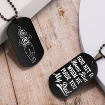 God Hit A Home Run - Personalized Dog Tag Necklace