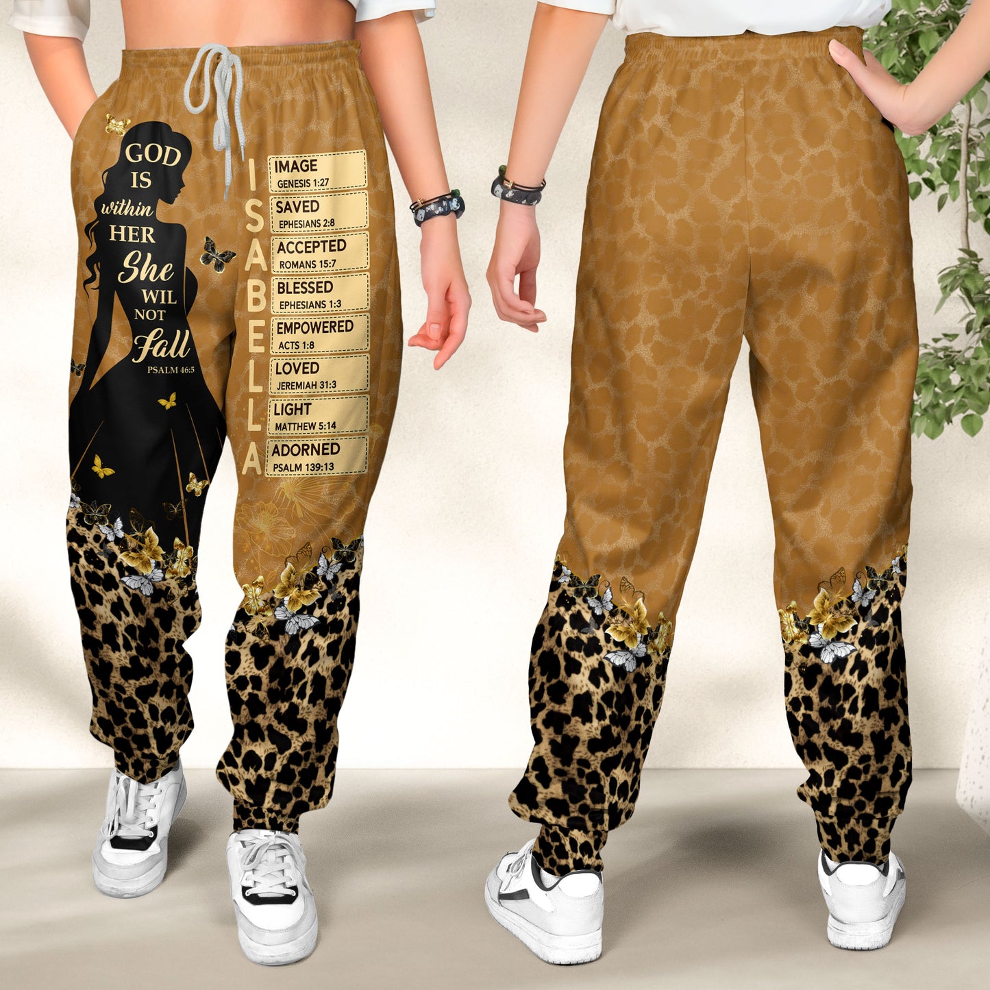 God Is Within Her Name In Bible - Personalized Sweatpants