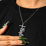 God Is Within Her She Will Not Fall Christian Bible - Custom Name Necklace