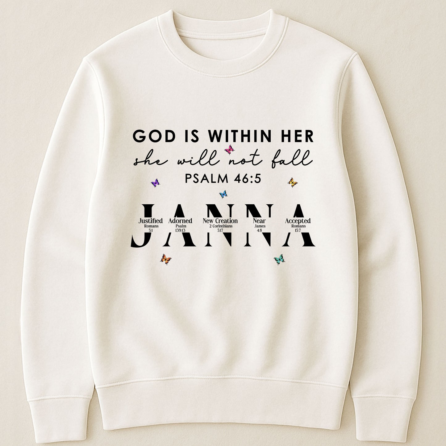 God Is Within Her She Will Not Fall With Name Letter In Bible - Personalized Shirt