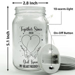 God Knew My Heart Needed You - Personalized Mason Jar Light