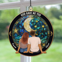 God Knew My Heart Needed You - Personalized Window Hanging Suncatcher Ornament