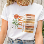 God Say I Am With Birth Flower And Bible Verses - Personalized Shirt